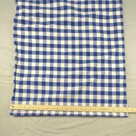 Unbranded Buffalo Check Blue White Cotton Tablecloth 50x74 Farmhouse Picnic - Picture 3 of 3